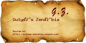 Gulyás Zenóbia névjegykártya